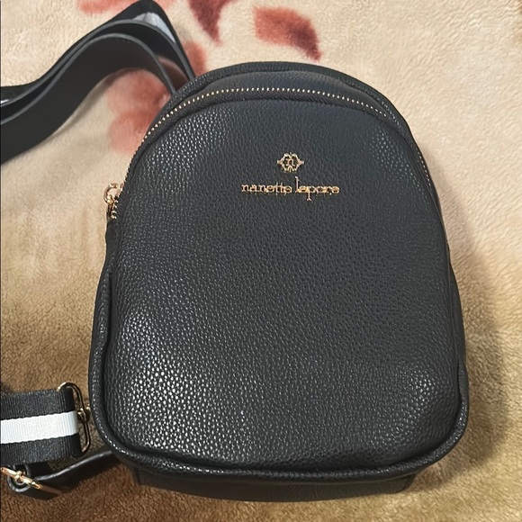 Nanette Lepore Handbags - Nanette Lepore Black Crossbody Bag with Gold Accents